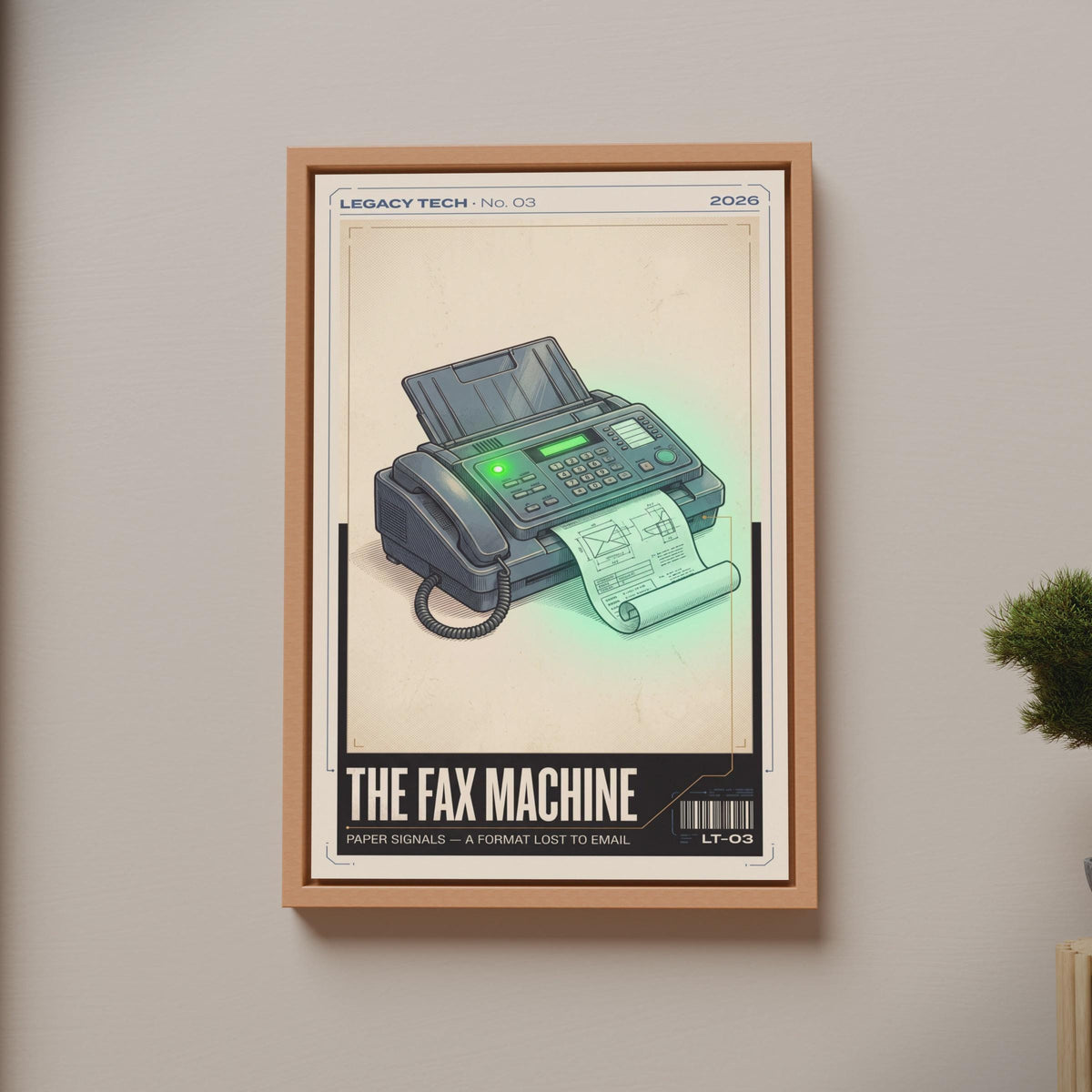Fax Machine Retro Tech Poster, Legacy Tech Wall Art Print, Nostalgic Office Decor Gift