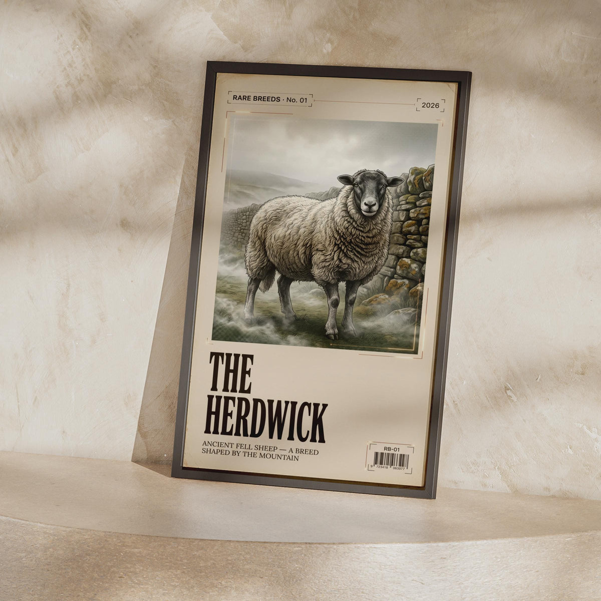 Herdwick Sheep Print, Rare Breed Vintage Magazine Style Poster, Lake District Wall Art