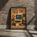 Retro Atari 800 Computer Poster, Vintage 1980s Gaming Wall Art, Nostalgic Geek Print