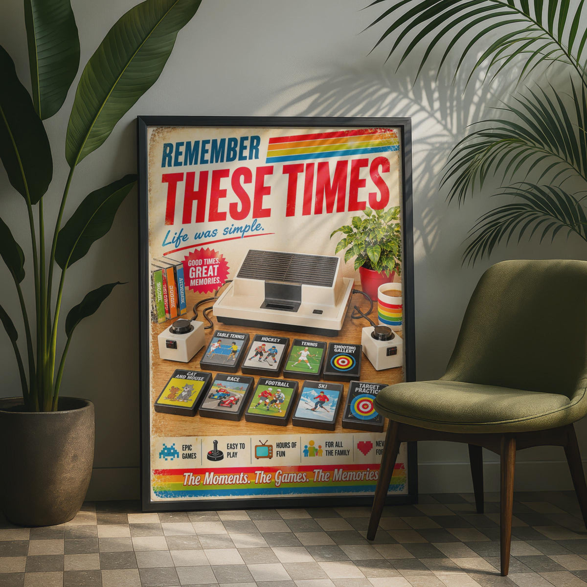 Magnavox Odyssey Retro Gaming Poster, Vintage Console Wall Art, 70s Gamer Gift Print
