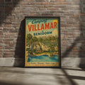 Camping Villamar Benidorm Retro Travel Poster, Costa Blanca Spain Wall Art Print