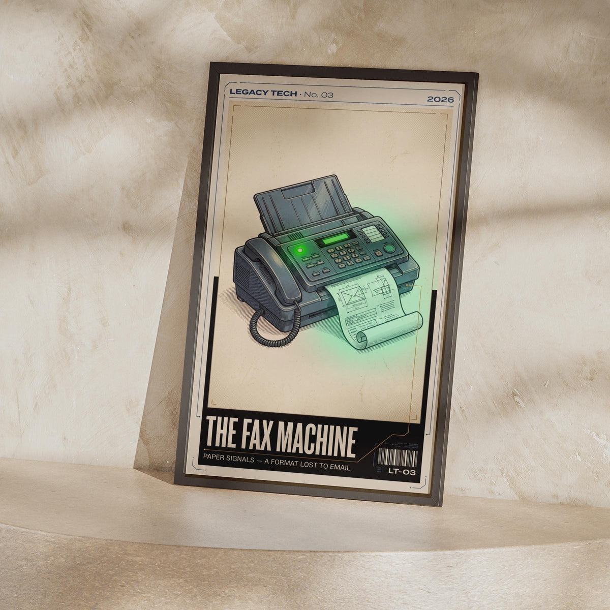 Fax Machine Retro Tech Poster, Legacy Tech Wall Art Print, Nostalgic Office Decor Gift
