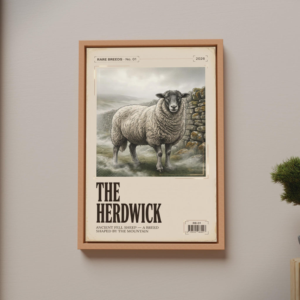 Herdwick Sheep Print, Rare Breed Vintage Magazine Style Poster, Lake District Wall Art