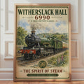 Witherslack Hall 6990 GWR Steam Train Poster, Watercolour Illustration (Print)