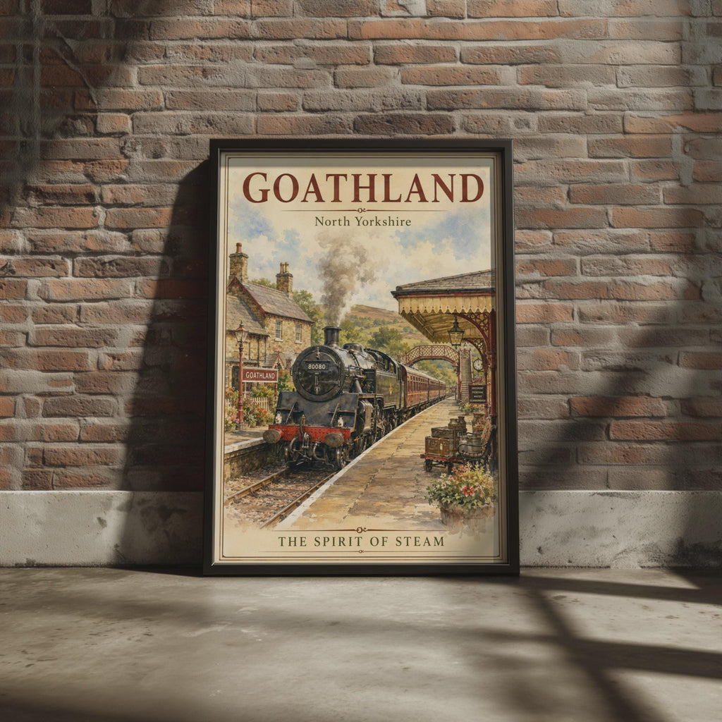 Goathland Steam Train Poster, North Yorkshire Railway Wall Art, Vintage Travel Print