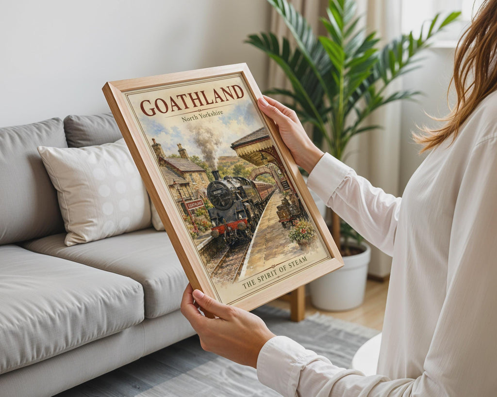 Goathland Steam Train Poster, North Yorkshire Railway Wall Art, Vintage Travel Print