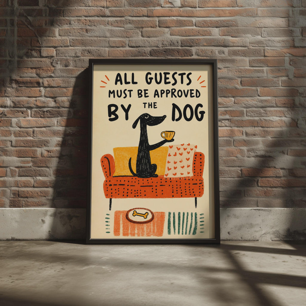 Funny Dachshund Wall Art, Dog Lover Gift, Quirky Home Decor Print