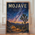 Mojave Desert Night Sky Poster, Joshua Tree Camping, Milky Way Wall Art (Print)