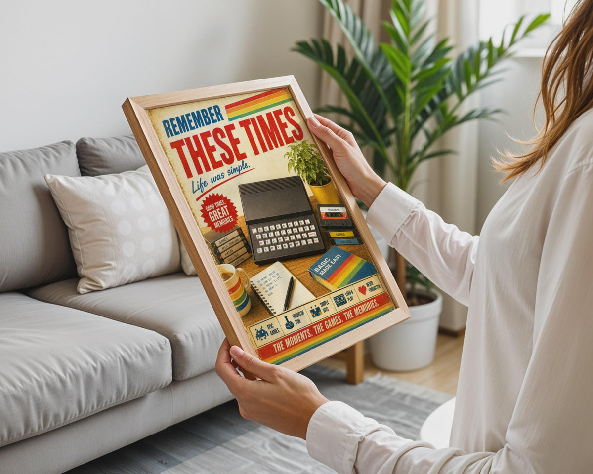 ZX81 Computer Retro Poster, Vintage 1980s Home Computing Wall Art, Nostalgia Print