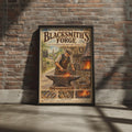 Village Blacksmith Forge Poster, British Heritage Vintage Wall Art Print, Smithy Gift