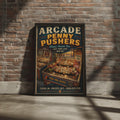 Arcade Penny Pusher Retro Poster, Vintage Coin Machine Wall Art, Games Room Print