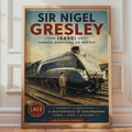 Sir Nigel Gresley LNER A4 Steam Train Poster, Vintage Railway Wall Art Print