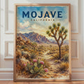 Mojave California Watercolour Print, Desert Landscape Wall Art, Joshua Tree Cactus Decor
