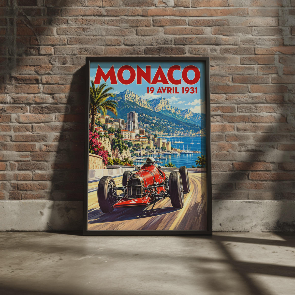1931 Monaco Grand Prix Racing Poster, Retro Formula One Art Print (A4)