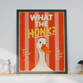 Funny Goose Poster, Retro Striped Wall Art, Be Silly Be Kind Quote Print
