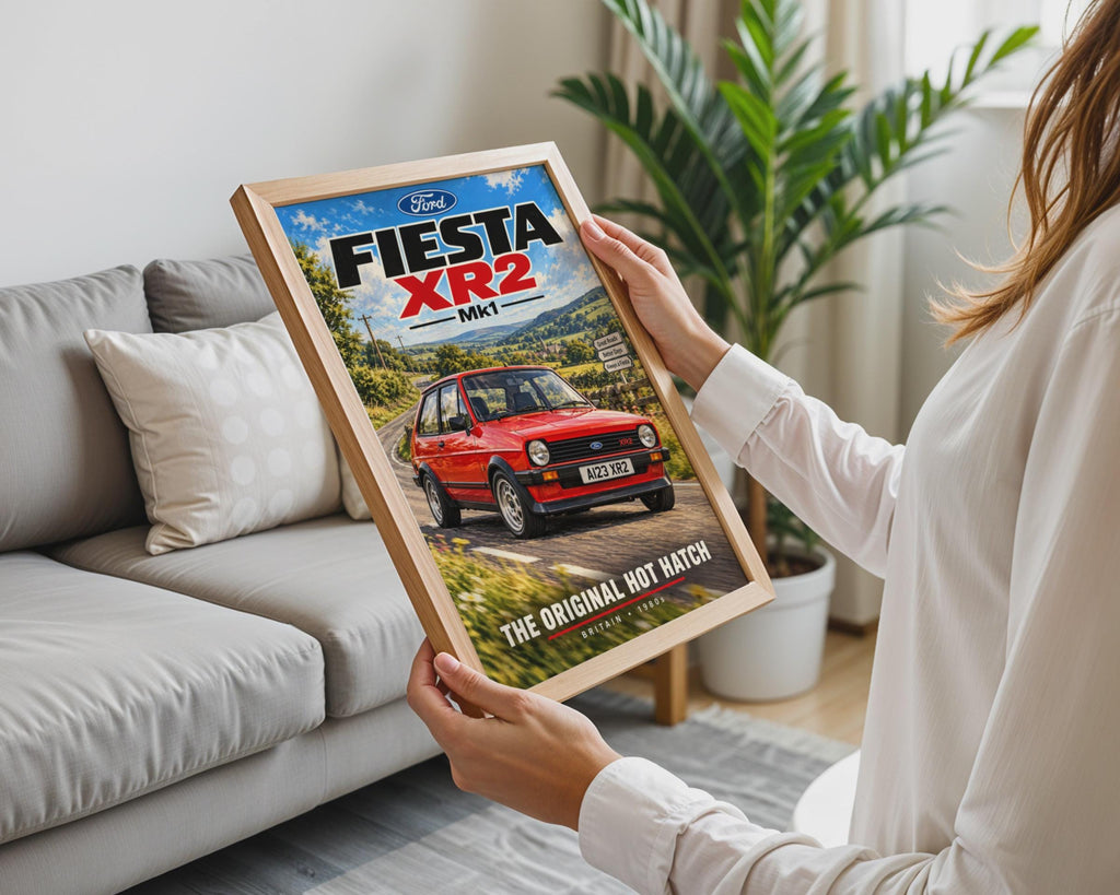 Ford Fiesta XR2 Mk1 Poster, 1980s British Hot Hatch Wall Art (Print)