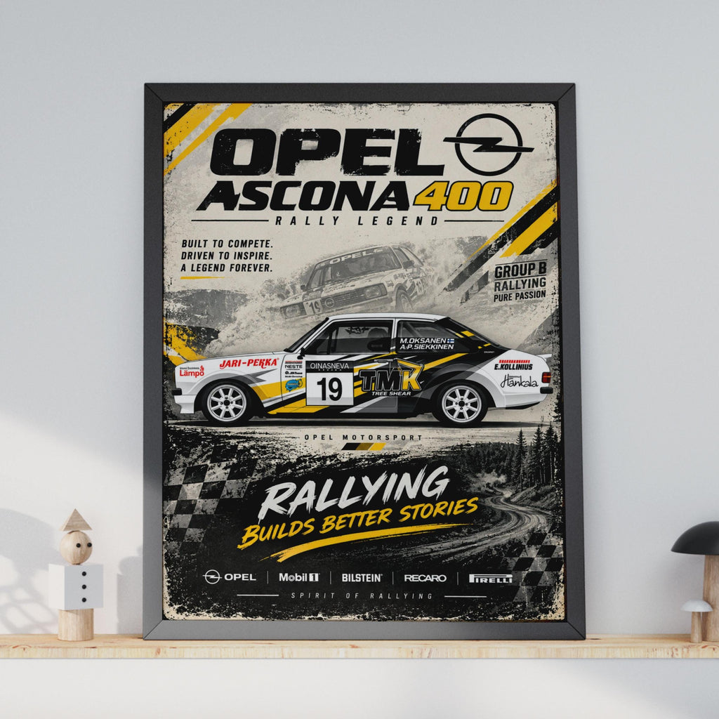 Opel Ascona 400 Rally Legend Poster, Group B Motorsport Wall Art (Print)