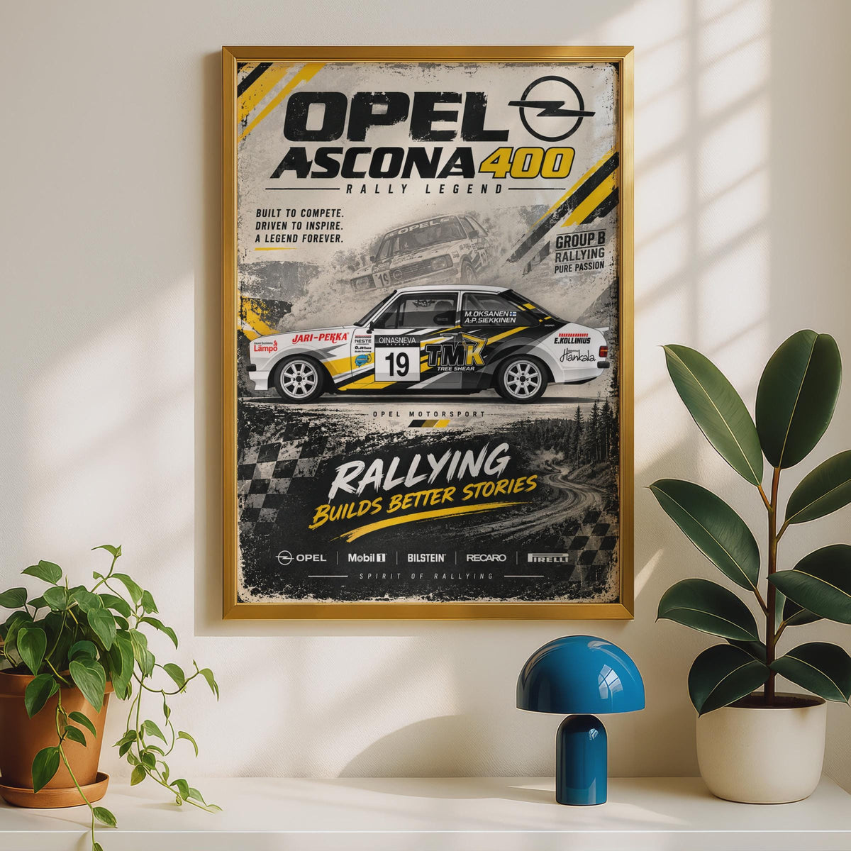 Opel Ascona 400 Rally Legend Poster, Group B Motorsport Wall Art (Print)