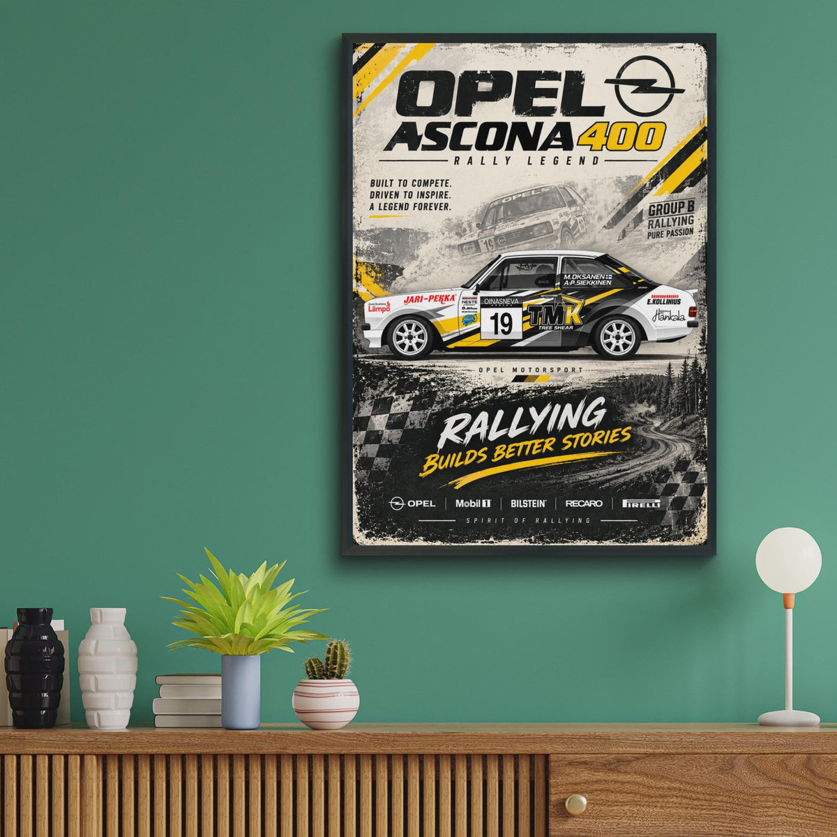 Opel Ascona 400 Rally Legend Poster, Group B Motorsport Wall Art (Print)
