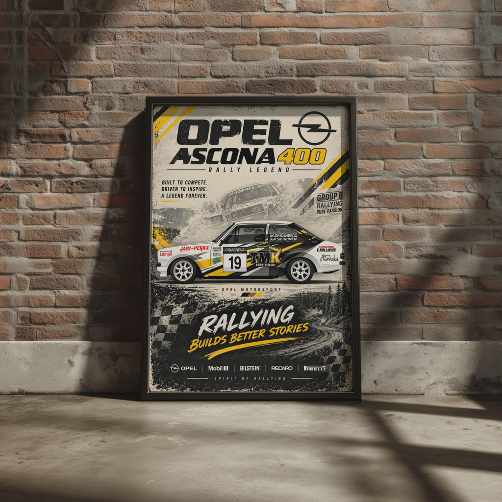 Opel Ascona 400 Rally Legend Poster, Group B Motorsport Wall Art (Print)