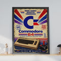Commodore 64 Retro Gaming Poster, 1980s Tech Wall Art (Print)