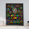 Instead of I Can't Owl Poster, Growth Mindset Classroom Wall Art (Physical Print)