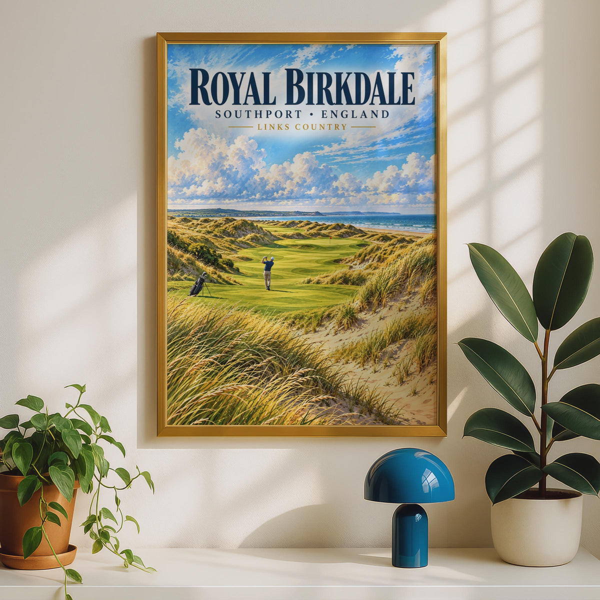 Royal Birkdale Golf Course Print, Southport England Links Poster, Travel Style Wall Art