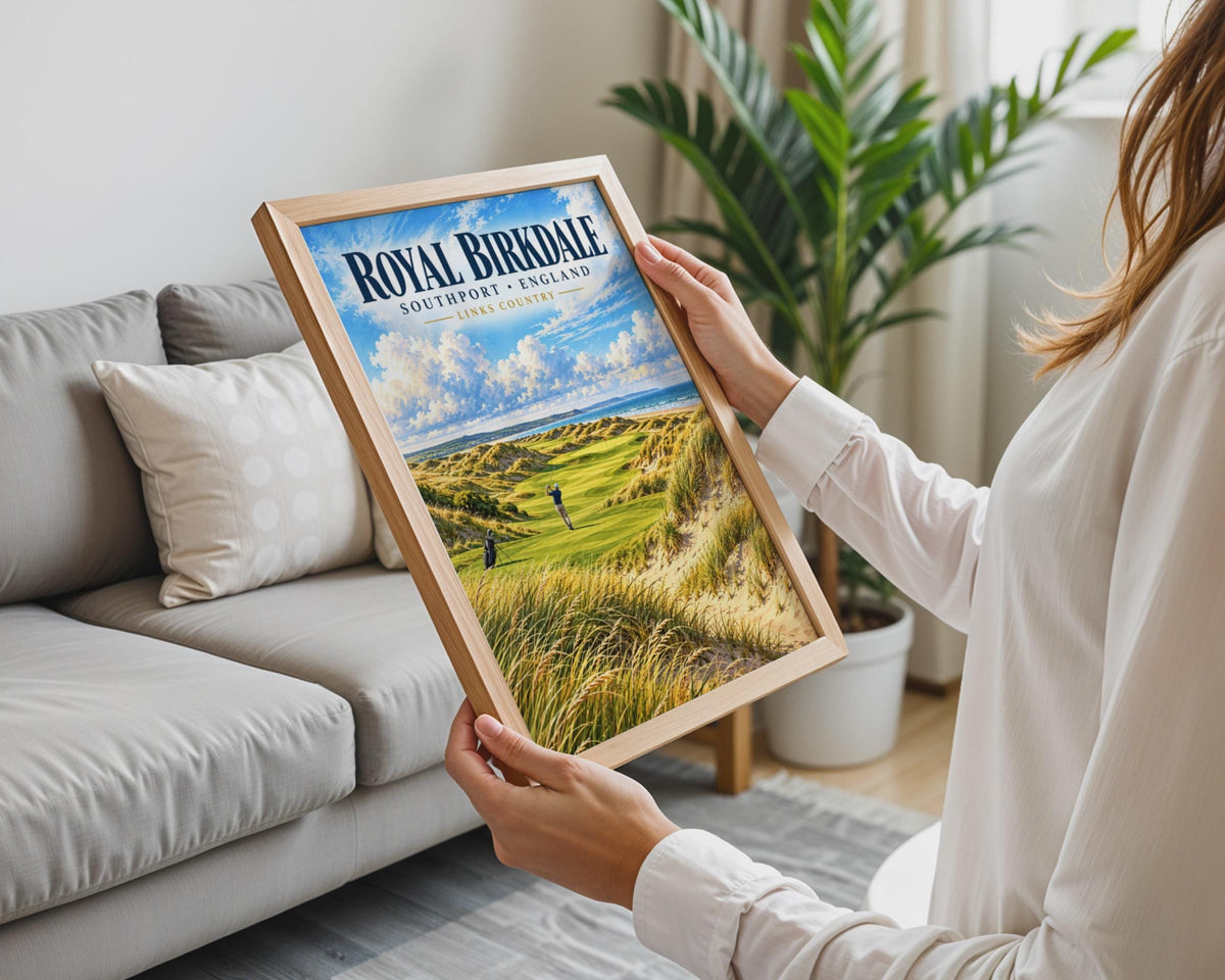 Royal Birkdale Golf Course Print, Southport England Links Poster, Travel Style Wall Art