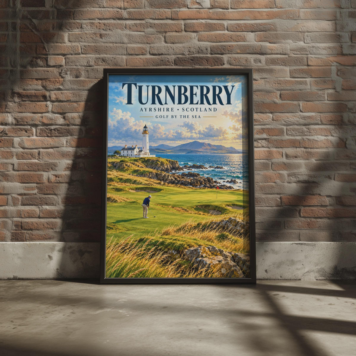 Turnberry Golf Course Poster, Ayrshire Scotland Lighthouse Coastal Art (Printed)