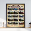 British Steam Locomotives Poster, Iconic Trains Wall Art (15 Engines)