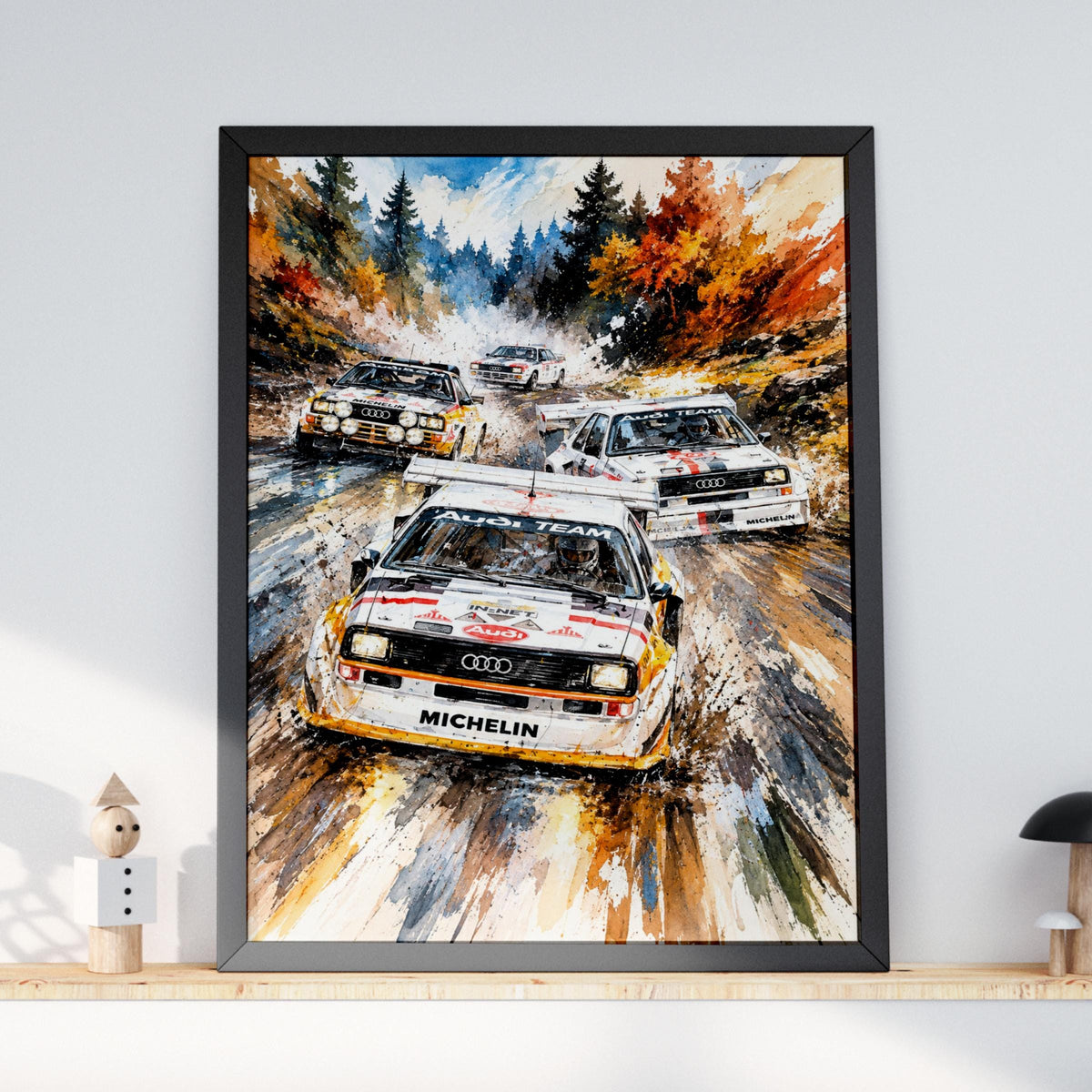 Audi Quattro Group B Rally Watercolour Print, Motorsport Art (Digital Download)