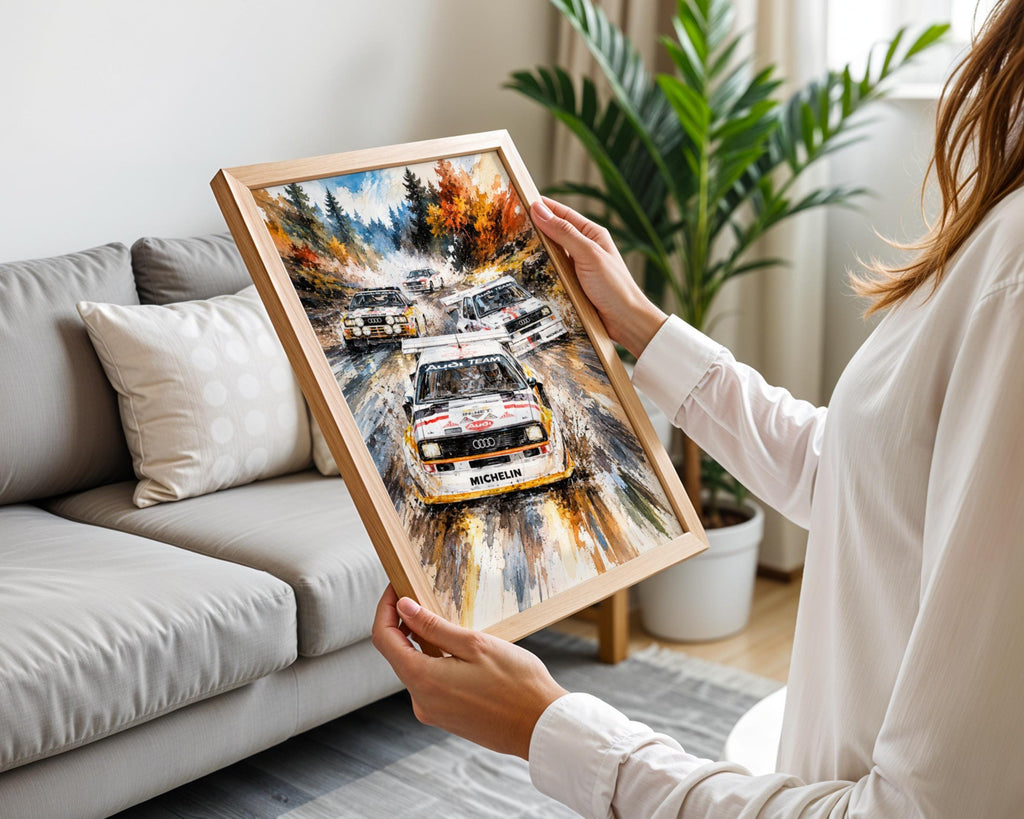 Audi Quattro Group B Rally Watercolour Print, Motorsport Art (Digital Download)