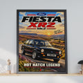 Ford Fiesta XR2 Mk2 Hot Hatch Legend Poster, 1980s British Car Art (A4)