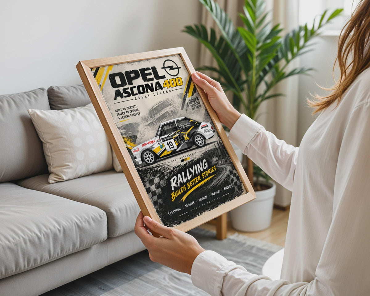 Opel Ascona 400 Rally Legend Poster, Group B Motorsport Wall Art (Print)