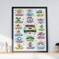 Things To Remember Poster, Mental Health Affirmations, Self Love Wall Art (Printed)