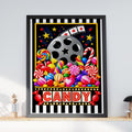 Retro Cinema Candy Poster, Home Cinema Wall Art, Film Reel Print, Sweet Shop Art, Movie Room Decor