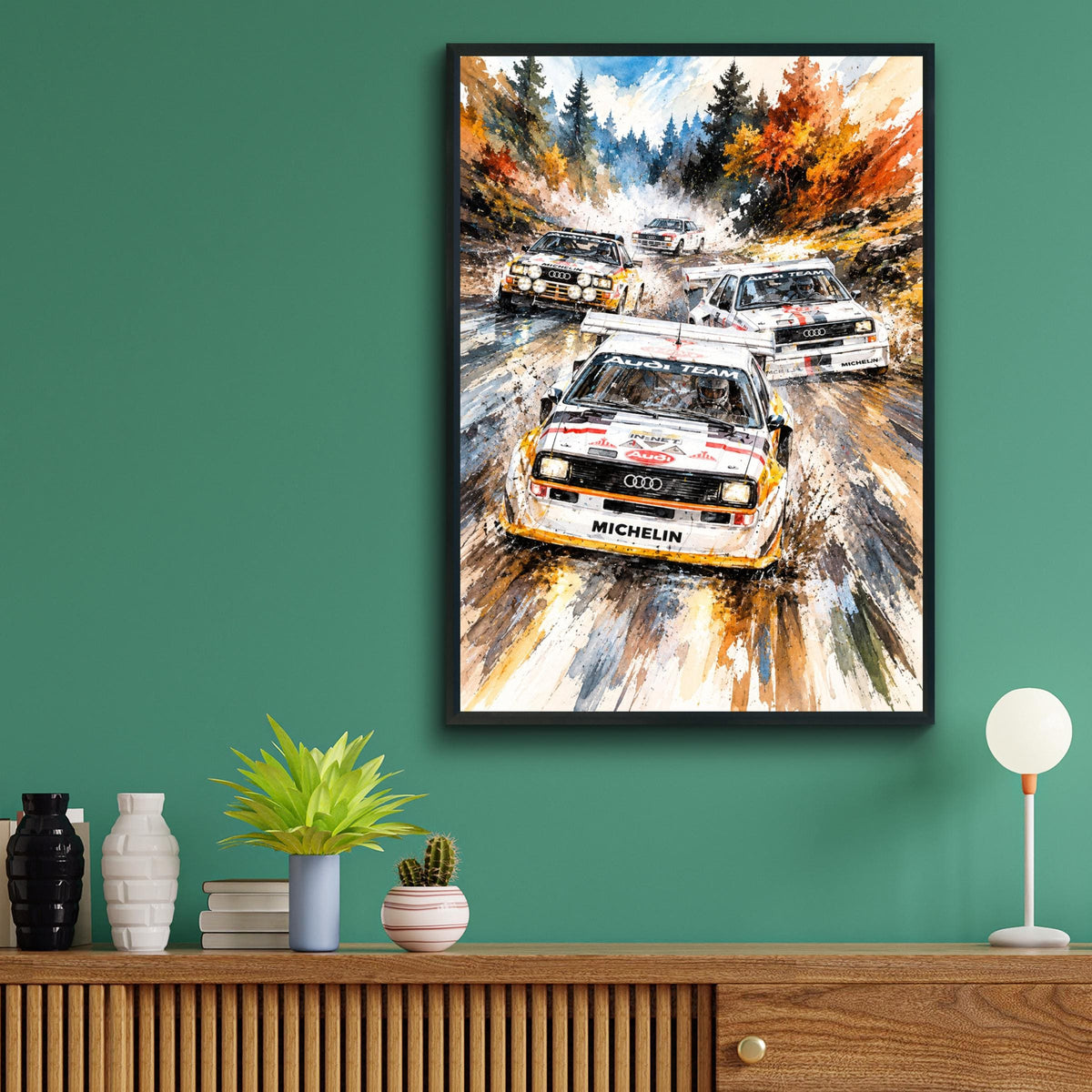 Audi Quattro Group B Rally Watercolour Print, Motorsport Art (Digital Download)