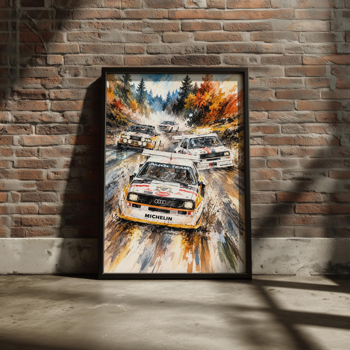Audi Quattro Group B Rally Watercolour Print, Motorsport Art (Digital Download)